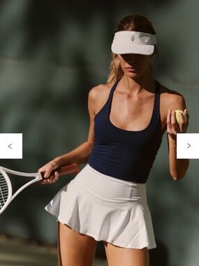 Free People White Skirt with built in skirt and pockets